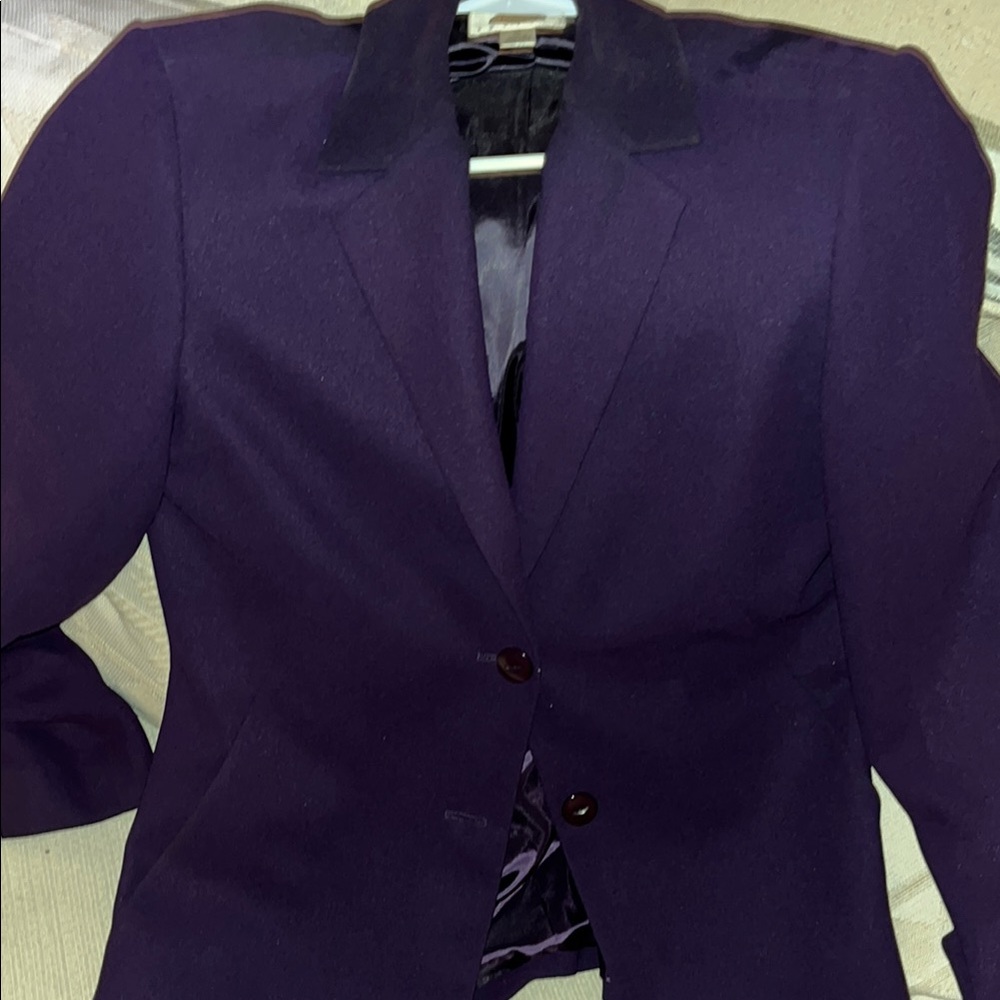 Talbots Purple Blazer with Structured Shoulders